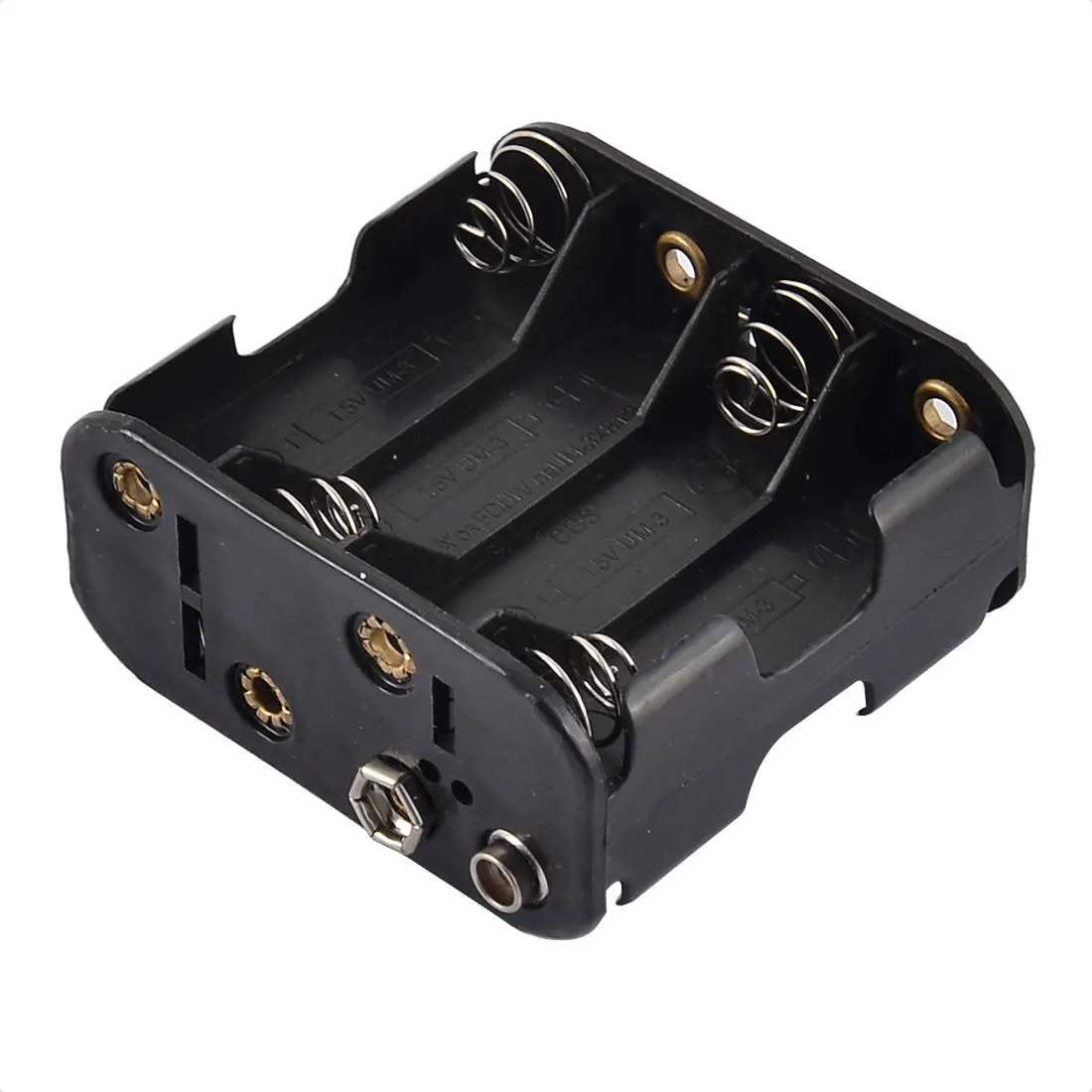 Uxcell Черный Double Side 8x1.5 В AA Батарея держатель для хранения Case Box|aa battery holder|battery holdercase