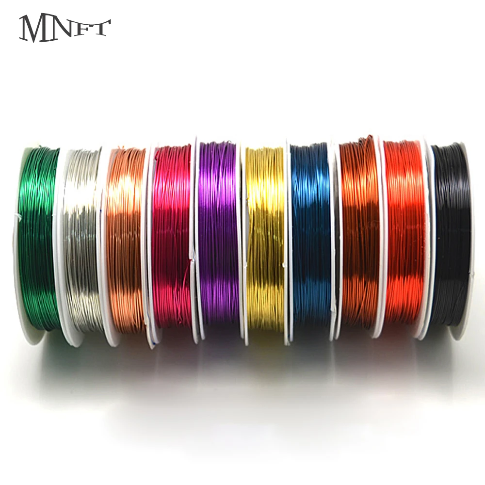 

MNFT Multiple Colour 0.3mm*30m Soft Copper Wire Fly Fishing Lures Making Material Midge