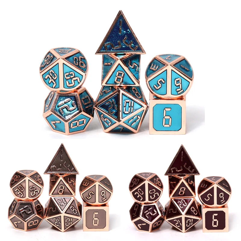 Chengshuo игральные кости DND Металл РГП набор многогранных подземелья и дракон d20 8