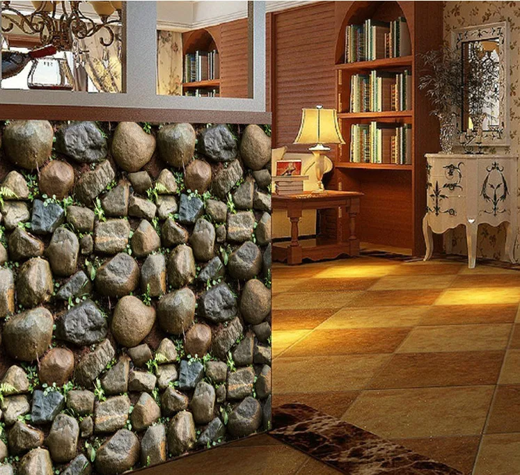 10 м самоклеющаяся настенная бумага ПВХ водонепроницаемая каменная s кирпичная