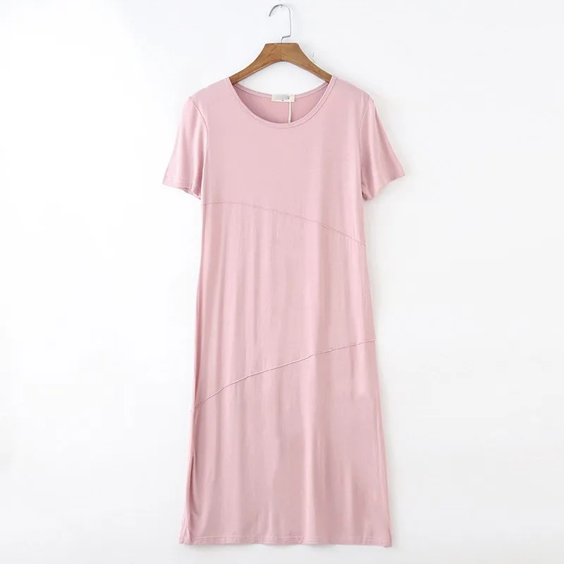 

Fdfklak Casual loose female sleepwear night dress women summer nightgown cotton ladies nightshirt nightwear home clothes