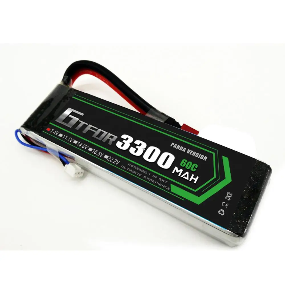 GTFDR RC LiPo Battery Power 2S 7 4 V 3300mAh 60C для радиоуправляемого вертолета квадрокоптера дрона