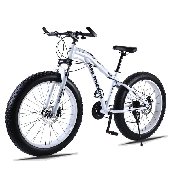 white 21-24 speed Love Freedom 7/21/24/27 Скорость фэтбайк высокое качество горный велосипед 26- дюйм 4.0 ширина шины велосипеда механический дискового тормоза Велосипеды - Цвет: white 21-24 speed