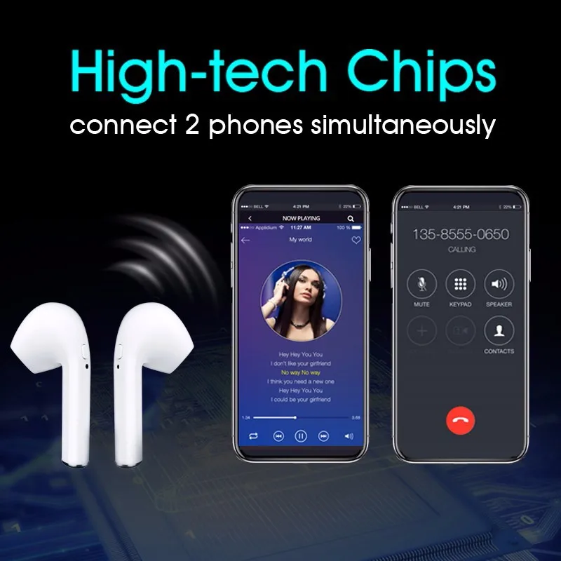 Bluetooth 5 0 мини наушники настоящие беспроводные TWS Беспроводные стереонаушники с