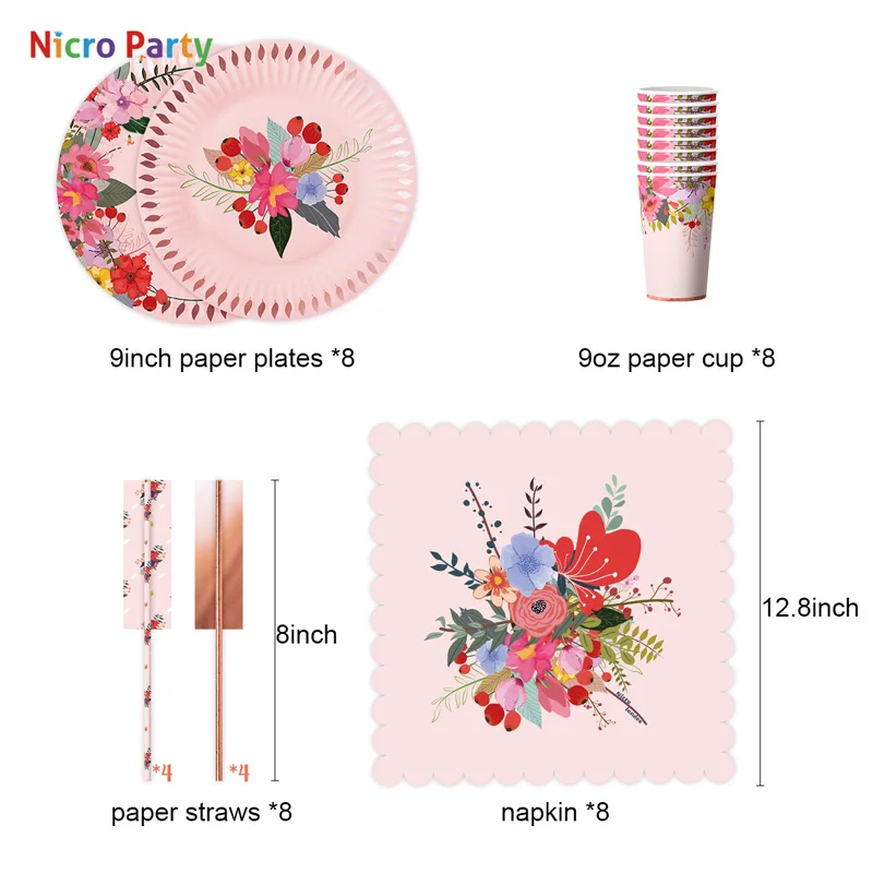 Nicro 50 шт./компл. розовое золото Hello Girl с днем рождения вечерние украшения для