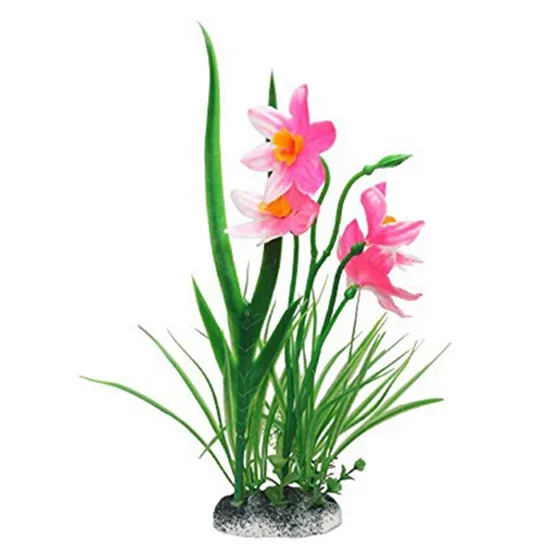 pink flower 33cm Аквариумные растения для аквариума - Цвет: pink flower 33cm