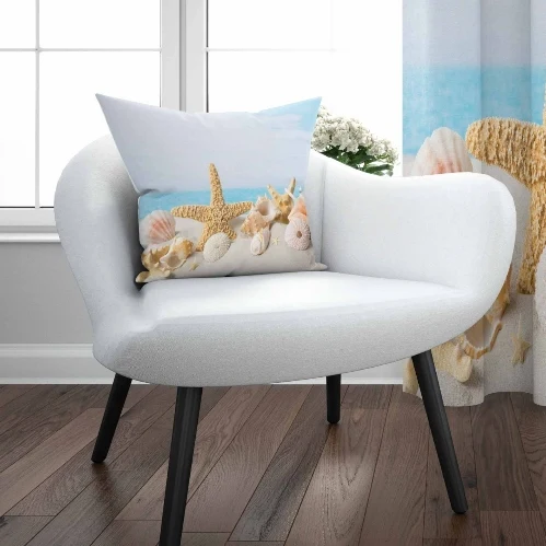 Еще с оригинальным изображением тропического пляжа брошь в виде морской звезды