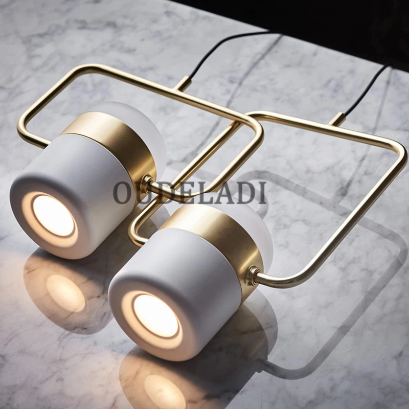 Скандинавские современные кованого железа акриловые подвесные светильники