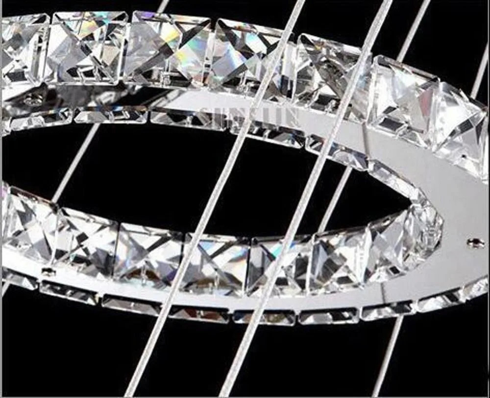 Доставка в США современная хрустальная светодиодная люстра осветительная лампа