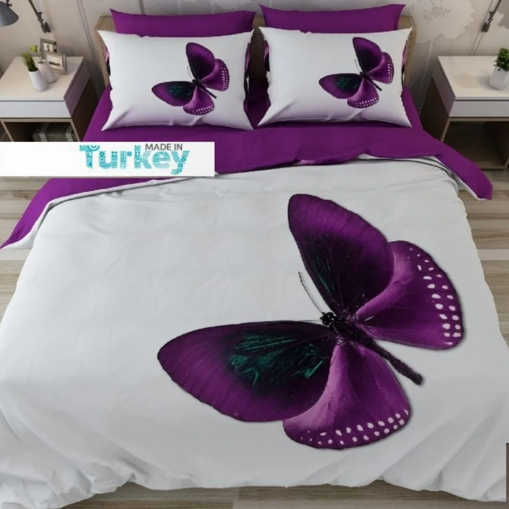 Еще 6 шт. белые деревянные полы с сиреневой бабочкой на крышке Животные 3D печати