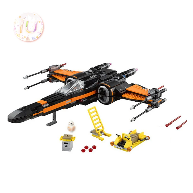 Legoings 75102 Звездные серии Poe X wing боец Строительные блоки набор подарок на день