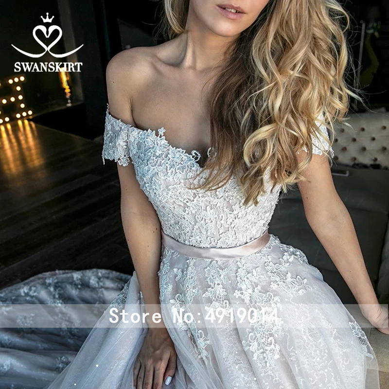 Свадебное платье с открытыми плечами 2020 роскошная юбка Vestido de novia аппликацией из