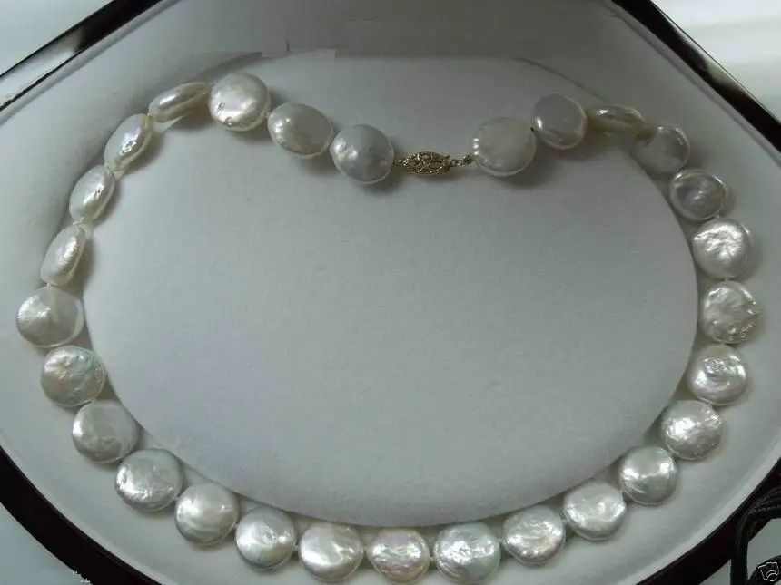 

Ожерелье с жемчугом natura AAA, 13-16 мм, жемчужное ожерелье из белого жемчуга для девочек 18 дюймов, ожерелье с кулоном для девочек, бесплатная дост...