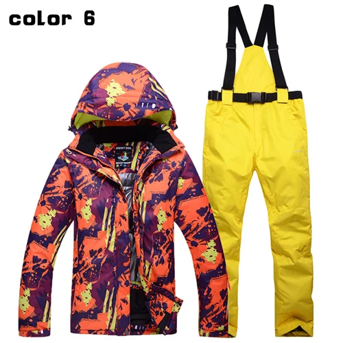 jacket and pant Открытый Теплый ансекс лыжный костюм наборы куртка водонепроницаемый ветрозащитный дышащий альпинистский горный Зимний Открытый Сноубординг лыжный костюм - Цвет: jacket and pant