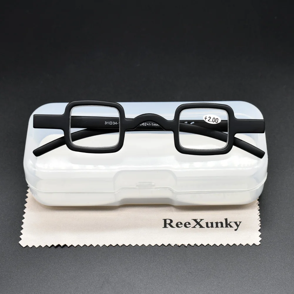 Квадратные очки для чтения ReeXunky Оптическая лупа с пластиковой коробкой