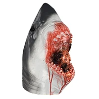 Horror Shark Mask Латексная маска в виде рыбьей головы, морских животных, дельфинов, акул, пираньи, маска для рыб, костюм, резиновые вечерние маскарадные костюмы для костюмированной вечеринки - Цвет: Horror Shark Mask