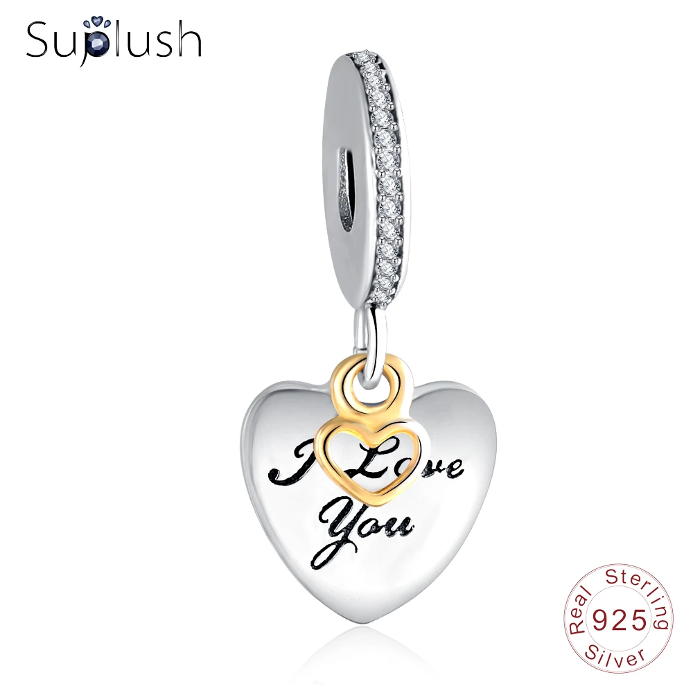 Suplush романтическая Подвеска &quotI Love You&quot Подвески подходят для браслета ожерелья