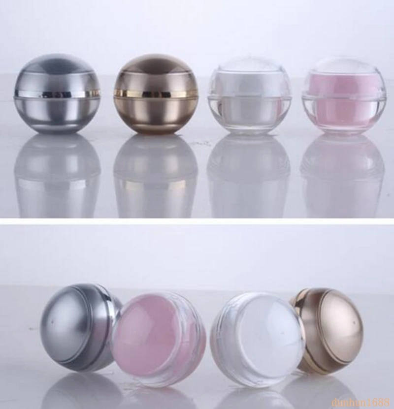 

empty sample Cosmetic Cream Jar container ,Cosmetics Packaging,5g luxury Acrylic Ball shape cream Jar container#323