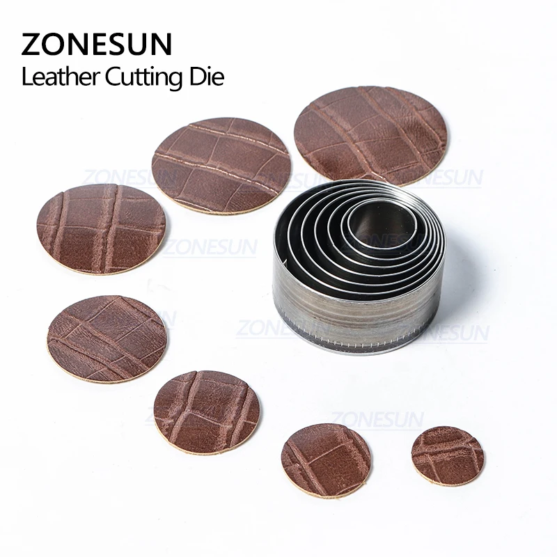 ZONESUN кожа перфорационный инструмент штанцевый нож 20/25/30/50 мм круглый Punche литая под