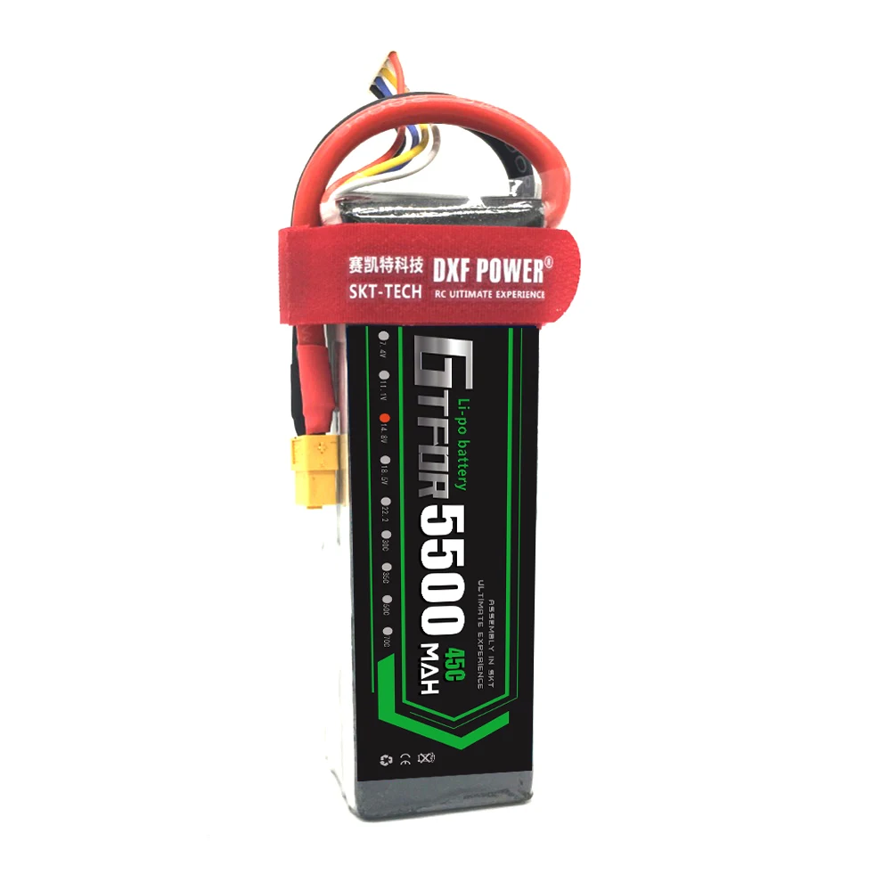 Аккумулятор GTFDR 14 8 в 5500 мА · ч 45C Max 90C Lipo 4S для радиоуправляемых грузовиков