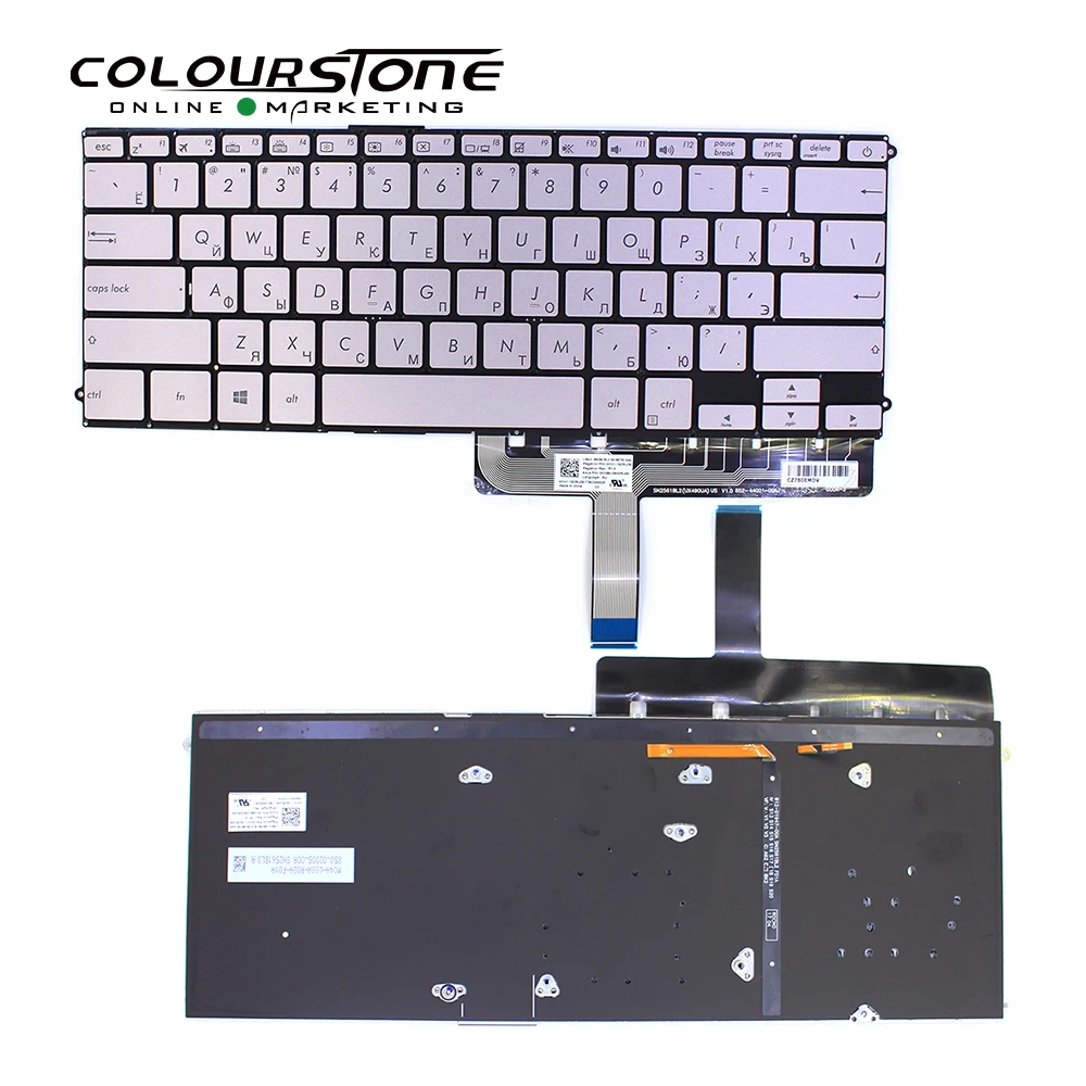 

Русская клавиатура с подсветкой для ноутбука ASUS ZENBOOK UX490 UX490UA UX490 русская Серебристая клавиатура с подсветкой