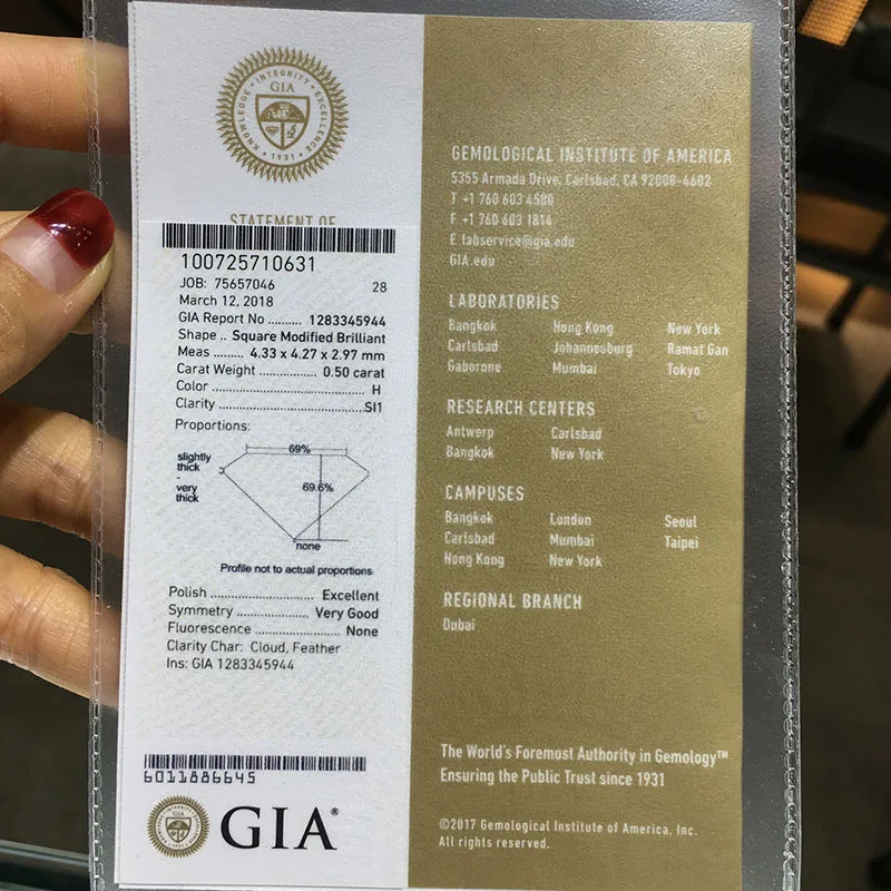 ANI 18 К из белого золота(AU750) для женщин обручальное кольцо 0.79CT Certified я/SI Принцесса Cut Ювелирные изделия с алмазами великолепный Дизайн Promise Ring