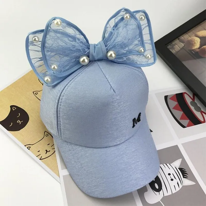 Бейсболка Seioum для девочек кепка в стиле хип-хоп с кроличьими ушками и жемчугом