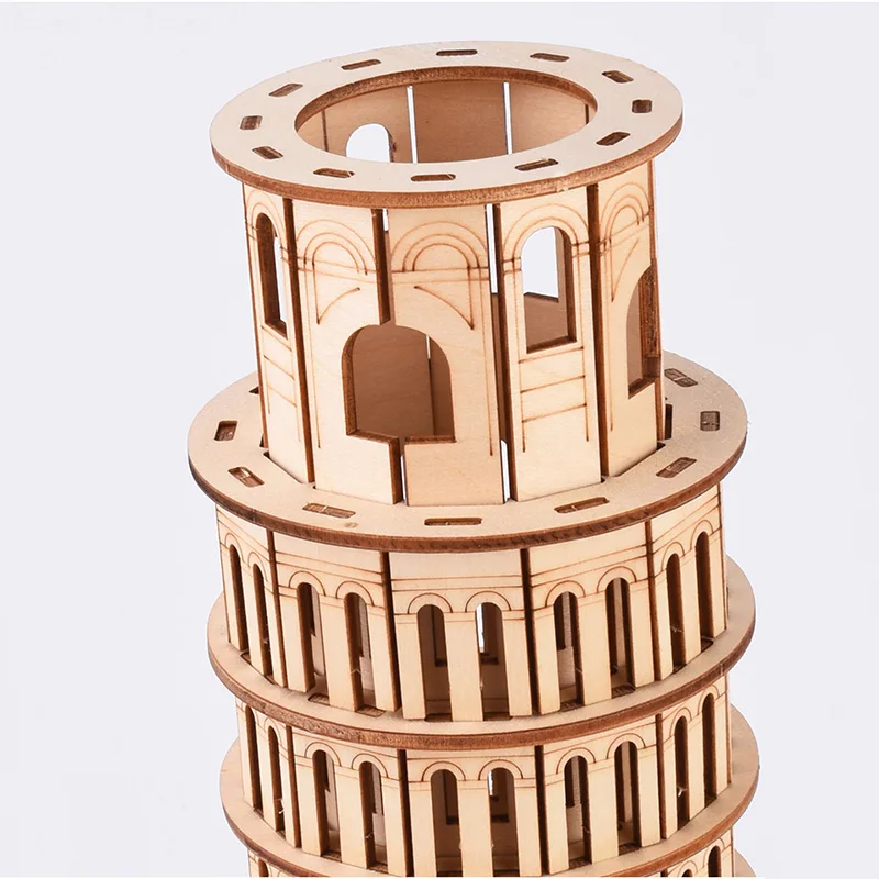 Наклонная башня Пизы набор деревянных моделей 3D diy игрушки для детей взрослых
