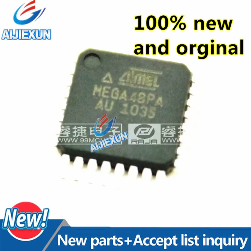 

10 шт., новинка 100%, оригинальная Φ ATMEGA48PA mega48PA 48PA-AU QFP32