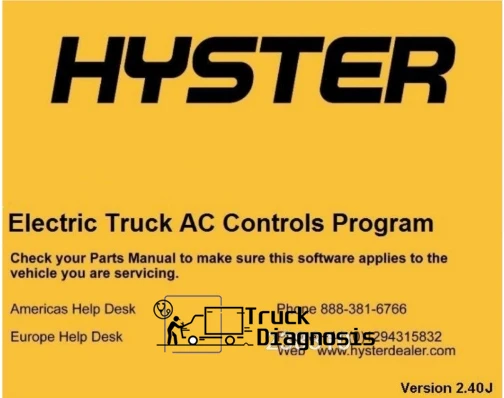 

for Yale Electric Truck AC Controls Program ETACC v2.4K+Hyster Electric Truck AC Controls Program ETACC v2.4K
