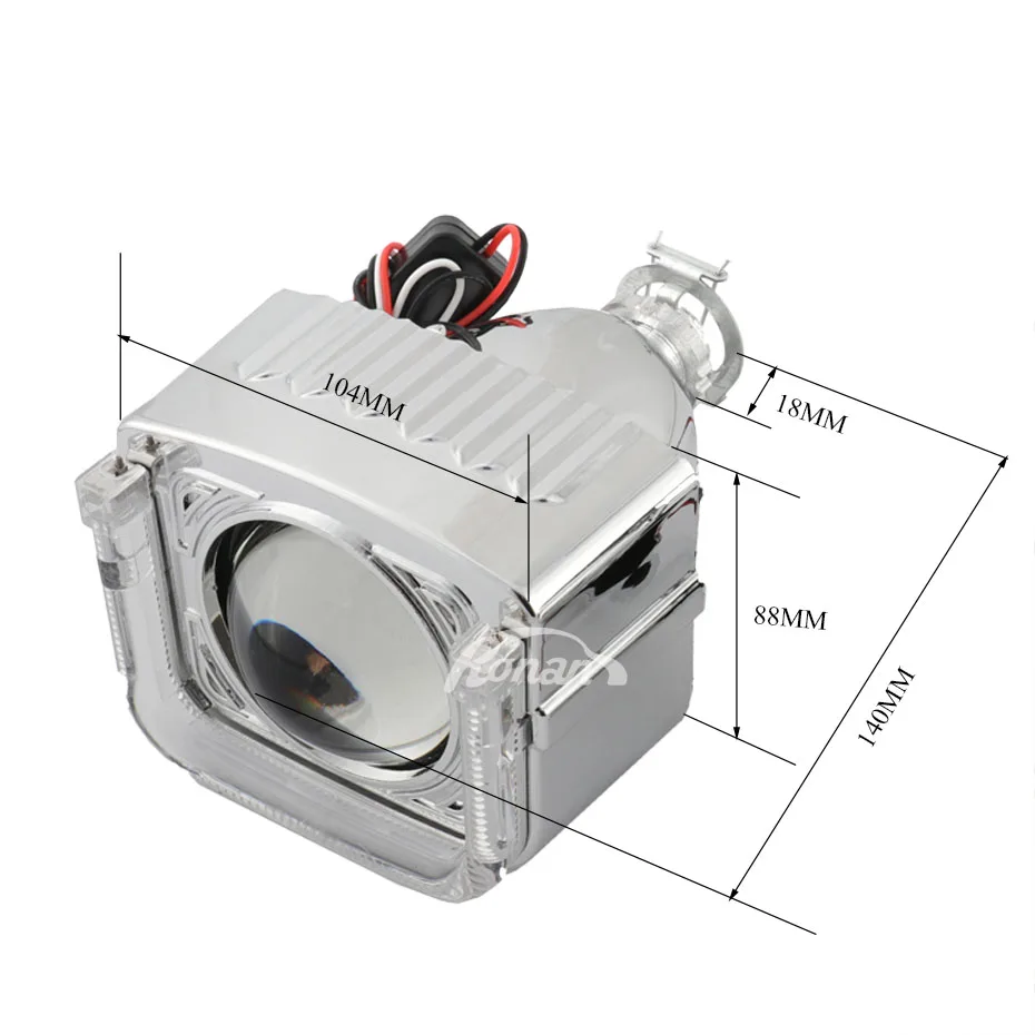 RONAN 2,5 ''Мини HID Биксенон H1 8,1 проектор фары автомобиля объектив U halo белый Ангел Дьявол глаза кожух автомобиля Стайлинг H4 H7 налобный фонарь