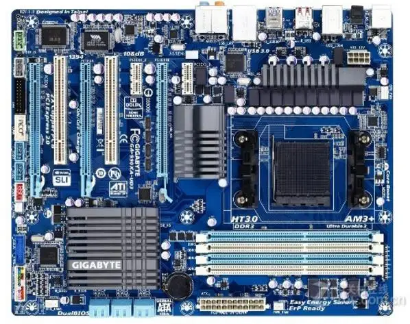 Для Gigabyte оригинальная б/у настольная материнская плата 990XA UD3 990X Socket AM3 + DDR3 SATA3