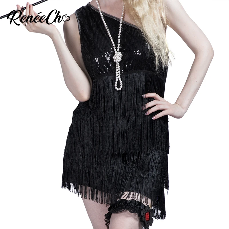 Женский костюм на Хэллоуин с бахромой ослепительный костюм-хлопушка женское