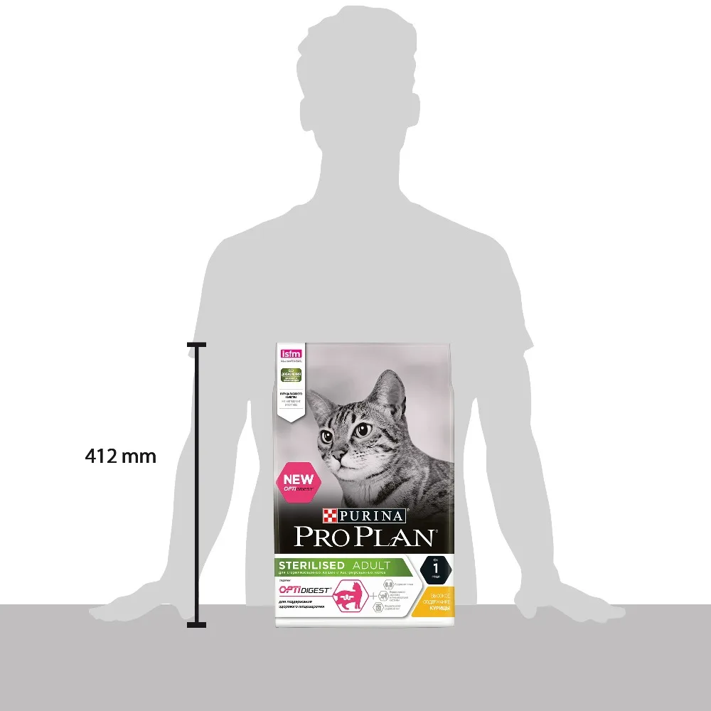 Сухой корм Purina Pro Plan для стерилизованных кошек и кастрированных котов с