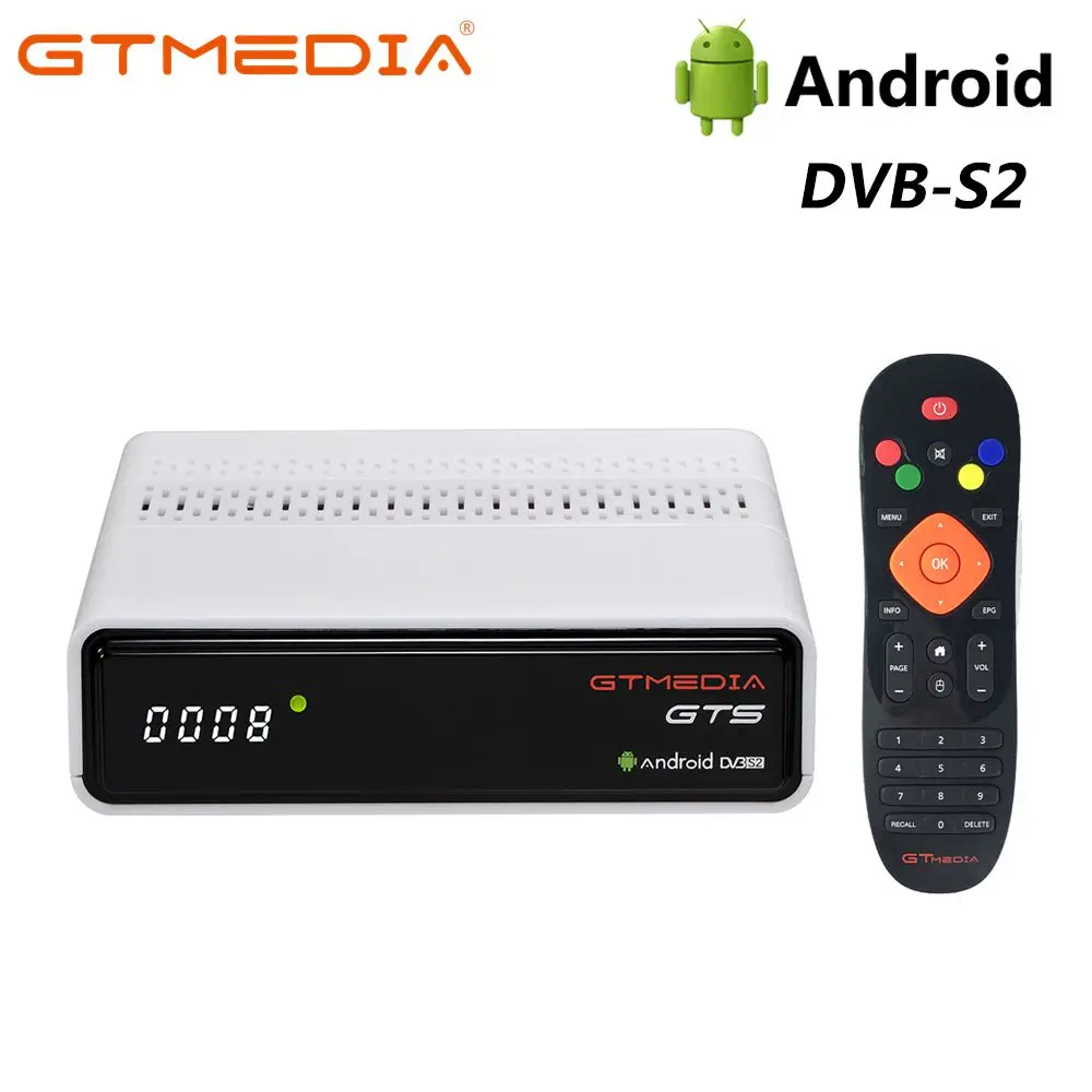 GTmedia GTS DVB-S2 спутниковый ресивер Amlogic S905D WiFi Android 6,0 tv BOX 2 Гб ram 8 Гб rom+ 1 год Cccam IP tv Freesat Receptor
