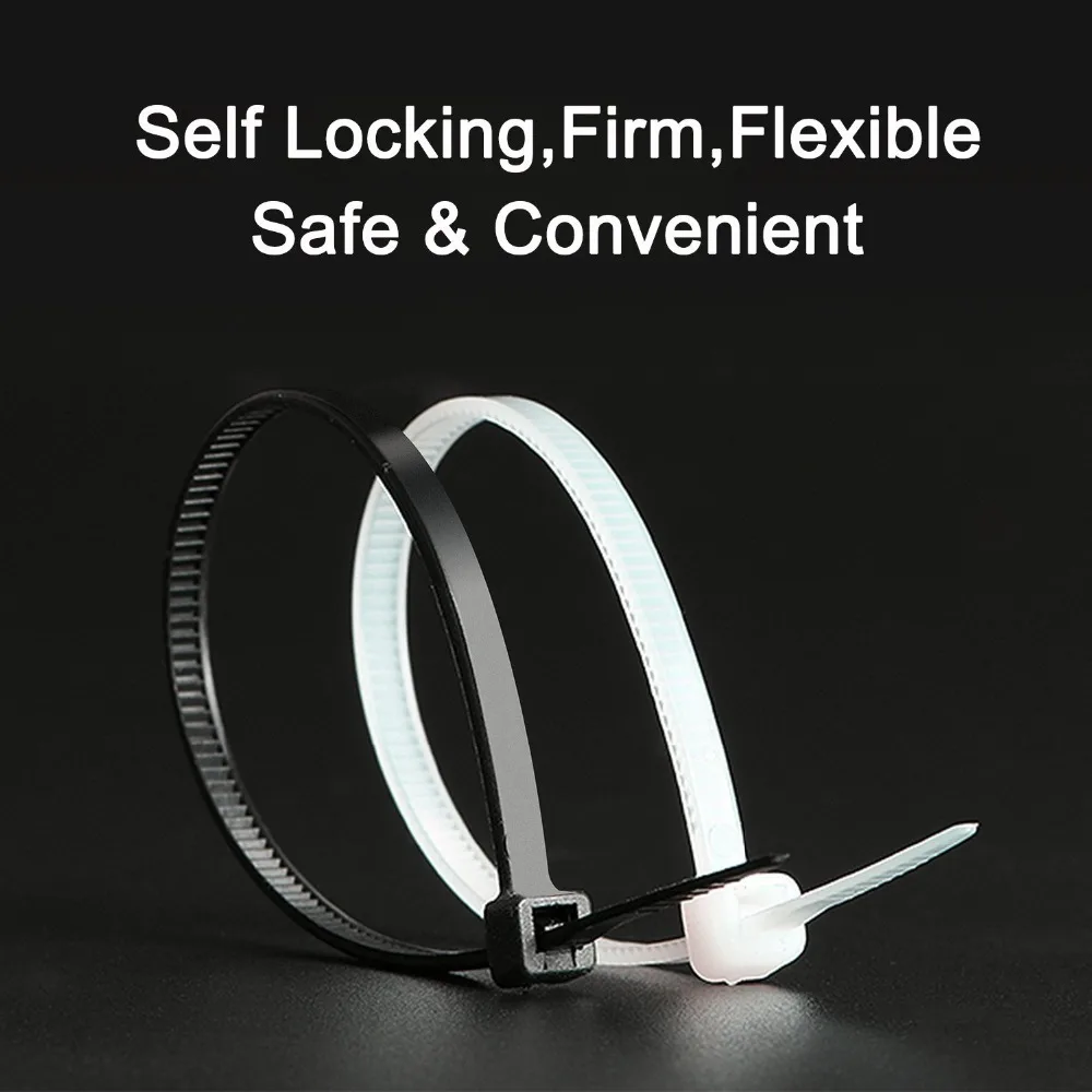 

ZHEJIN (10pcs) ZJ-4.8*200MM (8"X85lbs) Cable Ties ,0.19 Inch Width, Strong Zip Ties with 85 Pounds, Durable Zip Tie