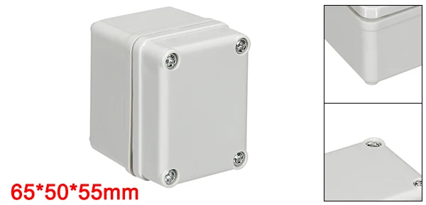 Uxcell 1 шт. водонепроницаемый IP65 IP67 DIY Электронный ABS распределительный проект коробка серый 65x50x55/65x58x35/83x81x56/100x68x40/160x55x45 мм