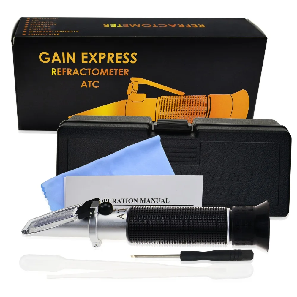 Рефрактометр по шкале Брикса 0-10% с растворами низким содержанием сахара ATC