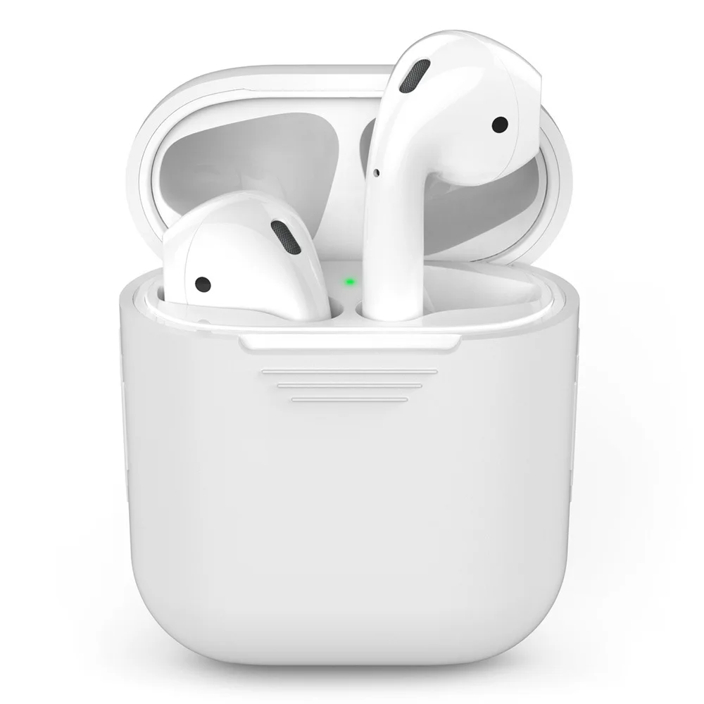 White 1 шт ТПУ силиконовый Bluetooth беспроводной чехол для наушников Защитный чехол для Airpods аксессуары для кожи для Apple Airpods зарядная коробка - Цвет: White