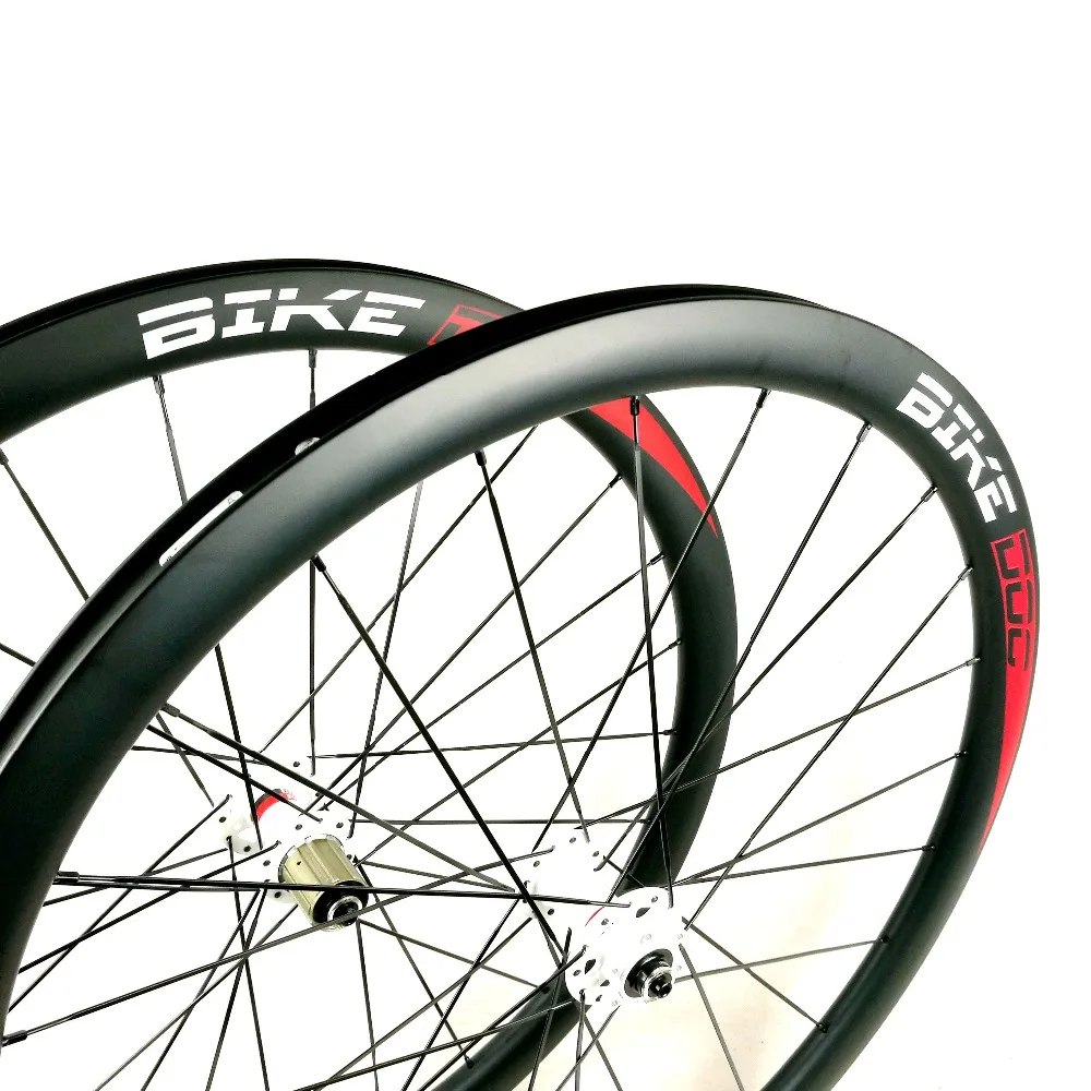 BIKEDOC Carbon Road Disc Wheel 700C*38MM Bicycle White 771 772 Hub | Спорт и развлечения