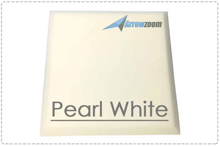 Pearl White Arrowzoom 19," x 19,7" x 1," плоская коническая плитка студия Звукопоглощающая Панель акустическая обработка пены - Цвет: Pearl White