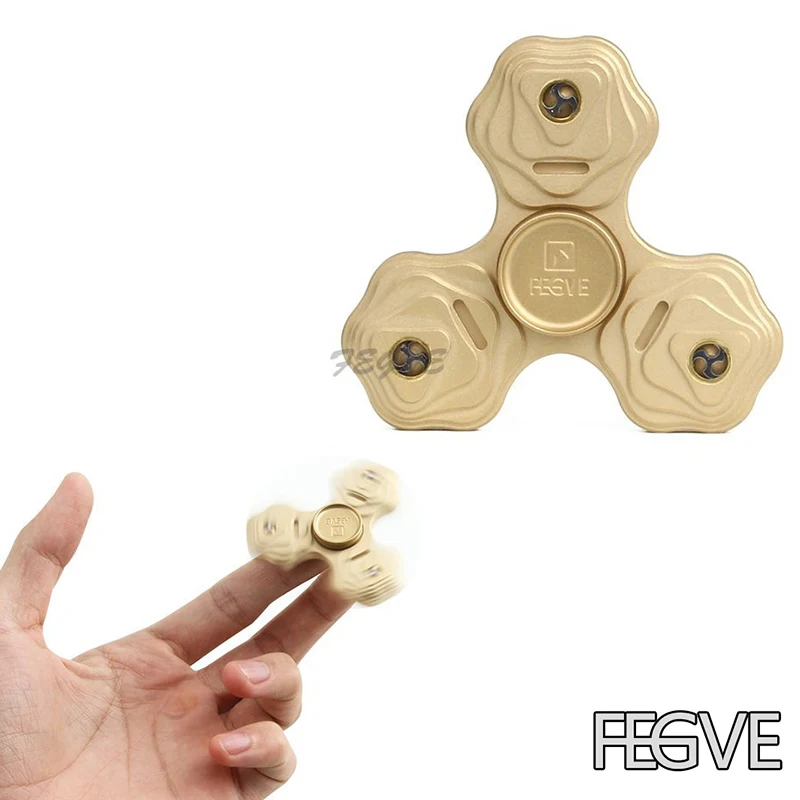 Fegve палец блесны Непоседа Титан Медь EDC руки Spinner Для аутизма и СДВГ беспокойство