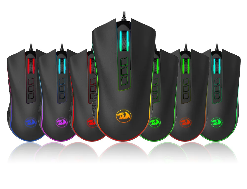Redragon K582-BA комбинированная Проводная Механическая игровая клавиатура и игровая мышь M711 Cobra 10000 dpi 7 программируемых кнопок RGB светодиодный для CS