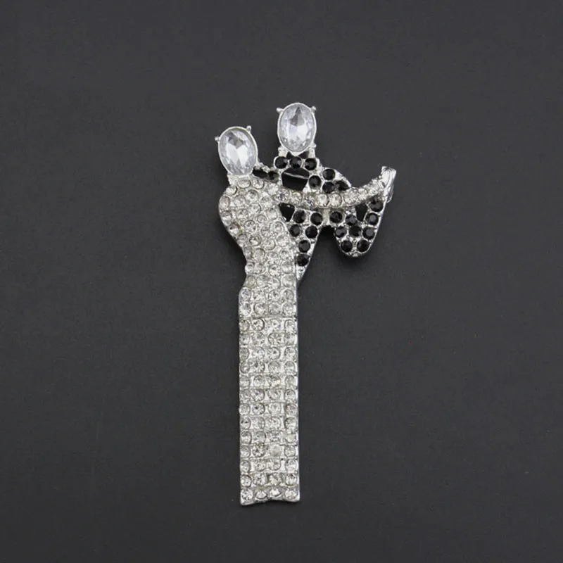 

50pcs wholesale crystal rhinestone Dancing couple brooch pin Jewelry decoration