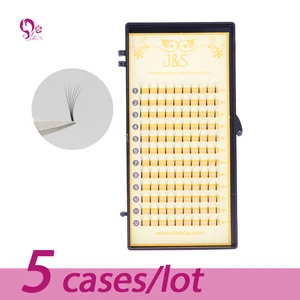 5 лотковпартия, 6D Искусственные ресницы из норки, толстые ресницы для наращивания, толщина 0,07 мм, термоскрепленные натуральные 6D-1 J  S