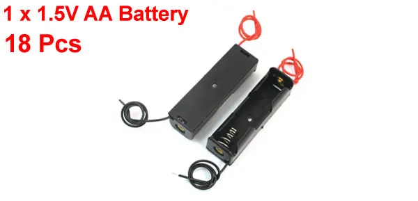 Uxcell 12Pcs Wire Leads Black 5 X 1.5V Aa Battery Batteries Holder Case . | 2xaa 4xaa 5xaa aa aaa cr123acr123