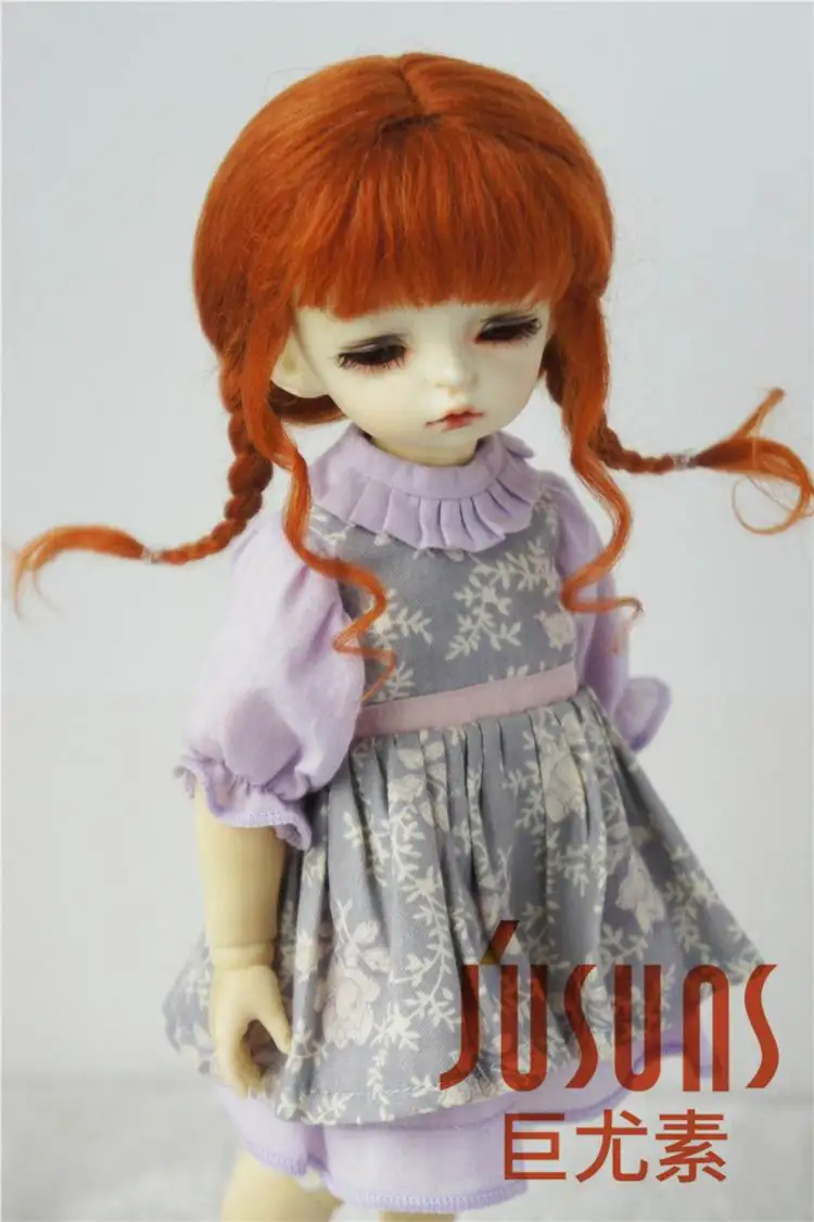6-7inch Carrot M8 D2033B милые мохеровые парики для куклы BJD Размер 3-4 дюймов 5-6 дюймов 6-7 дюймов кукольные волосы прекрасные косы BJD кукольные парики - Цвет: 6-7inch Carrot M8