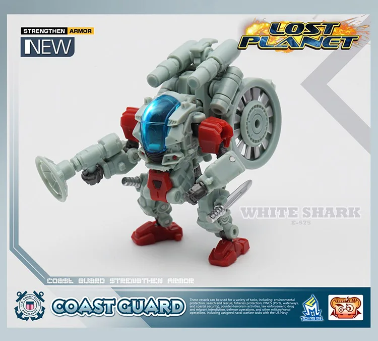 [Show. Z Store] MechFansToys Mech Fans Toys MFT Lost Planet Coast Guard CG01 White Shark & CG02 Red Dragon Action Fig|Наборы для