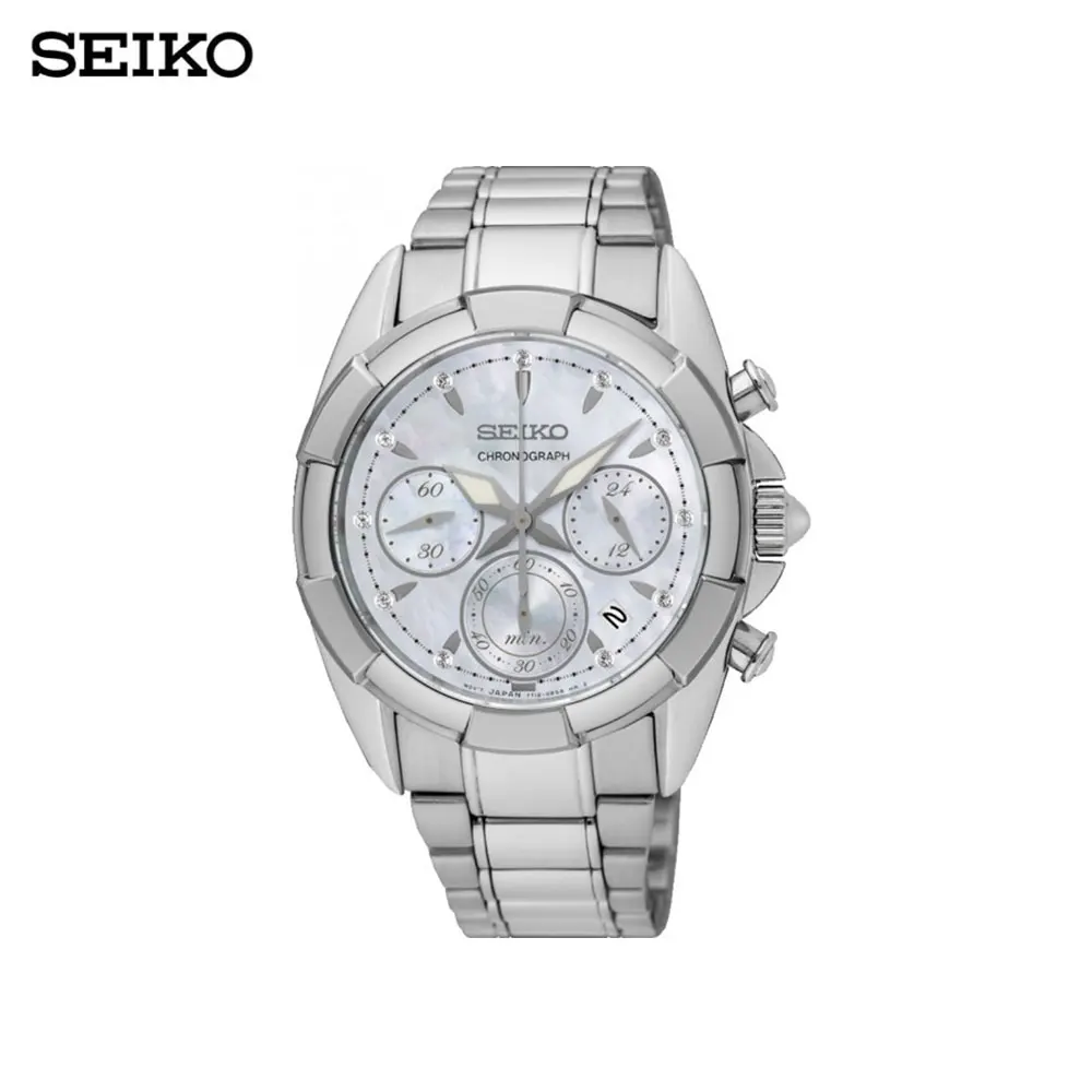 Наручные часы Seiko SRW807P1 женские с кварцевым хронографом на браслете |