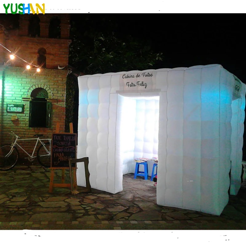 Admit 16 people In inflatable Photo booth Party backdrop portable large Inflatable Tent with LED Lights For Decoration | Дом и сад